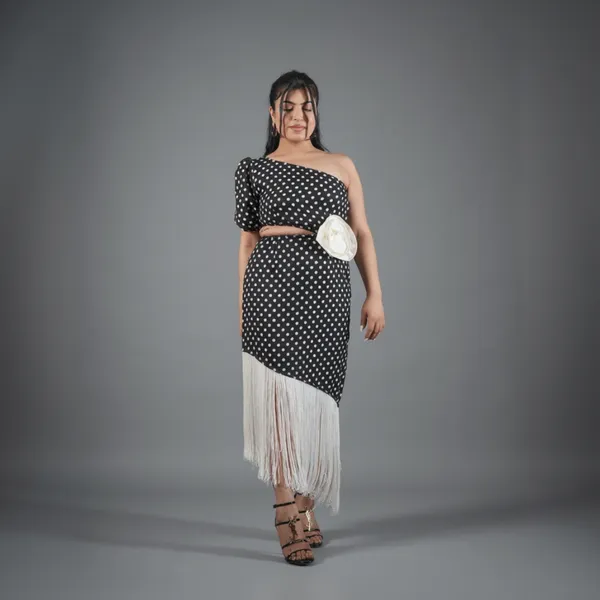 The_Monochrome_Retro_Polka_Fringe_Midi