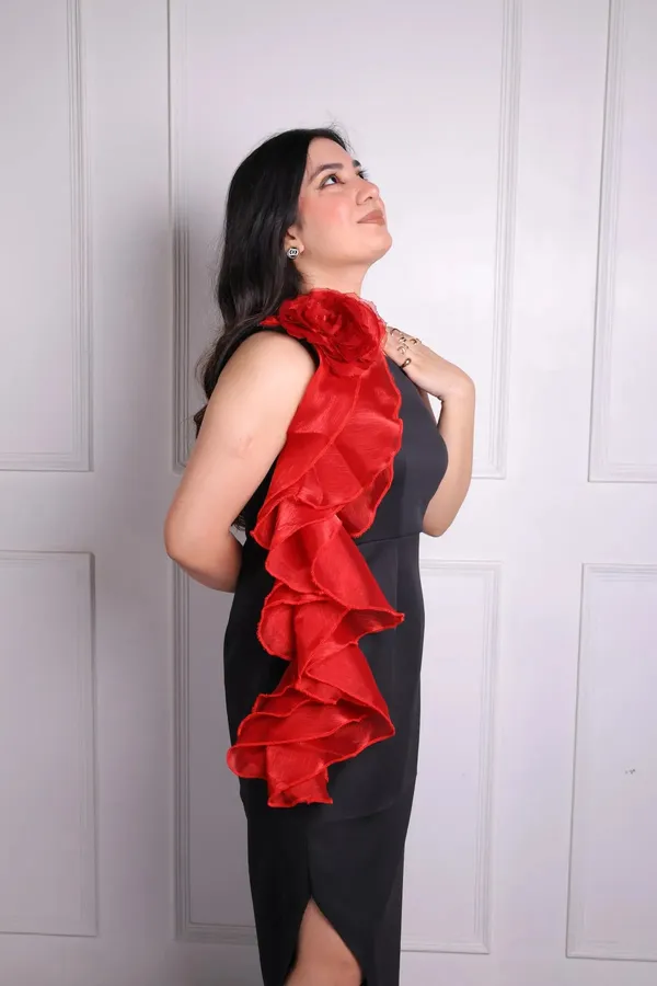 Black_And_Red_Premium_Breathable_And_Stretchable_Lycra_And_Polyester_Dress_For_Women