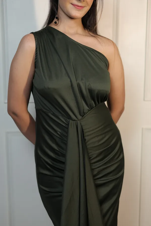 Green_Premium_Breathable_And_Stretchable_Lycra_And_Polyester_Dress_For_Women
