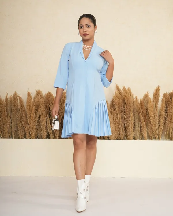 Blue_Premium_Breathable_And_Stretchable_Lycra_And_Polyester_Dress_For_Women
