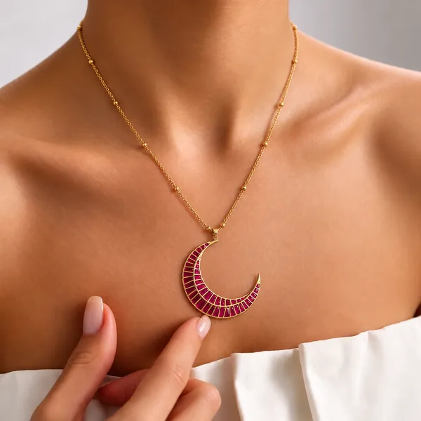 Pink_Half_Moon_Chain_Pendant_For_Women