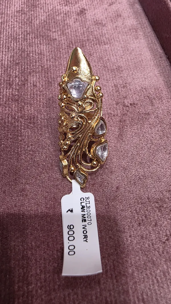 Gold_Brass_Ivory_Claw_Ring_For_Women