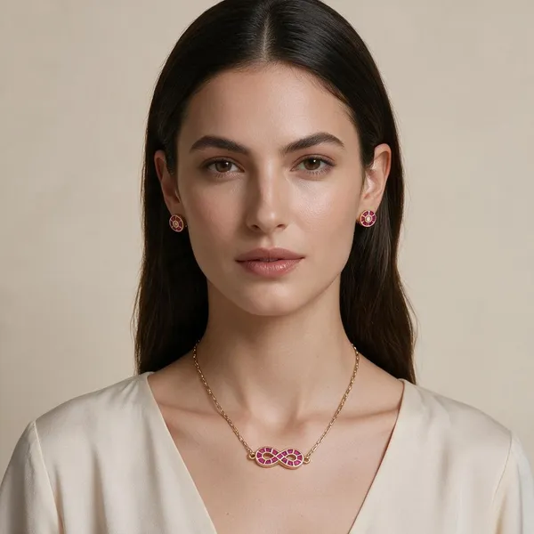 Pink_Infinity_Pendant_Set_For_Women