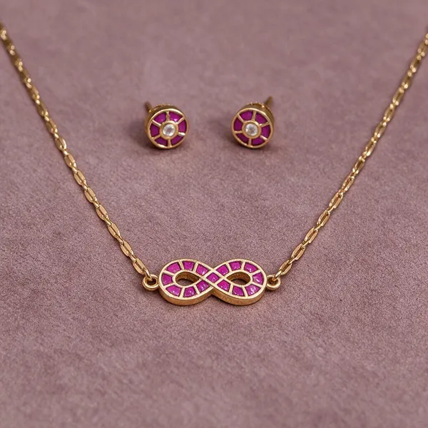 Pink_Infinity_Pendant_Set_For_Women