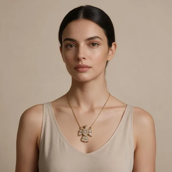 White_Eagle_Chain_Pendant_For_Women