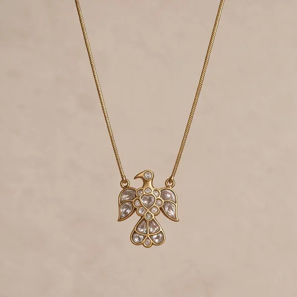 White_Eagle_Chain_Pendant_For_Women