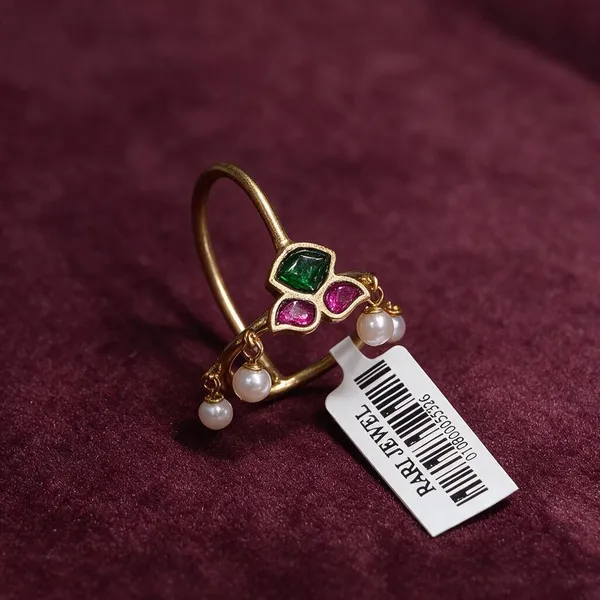 Gold_Brass_Emerald_Triveni_Ring_For_Women
