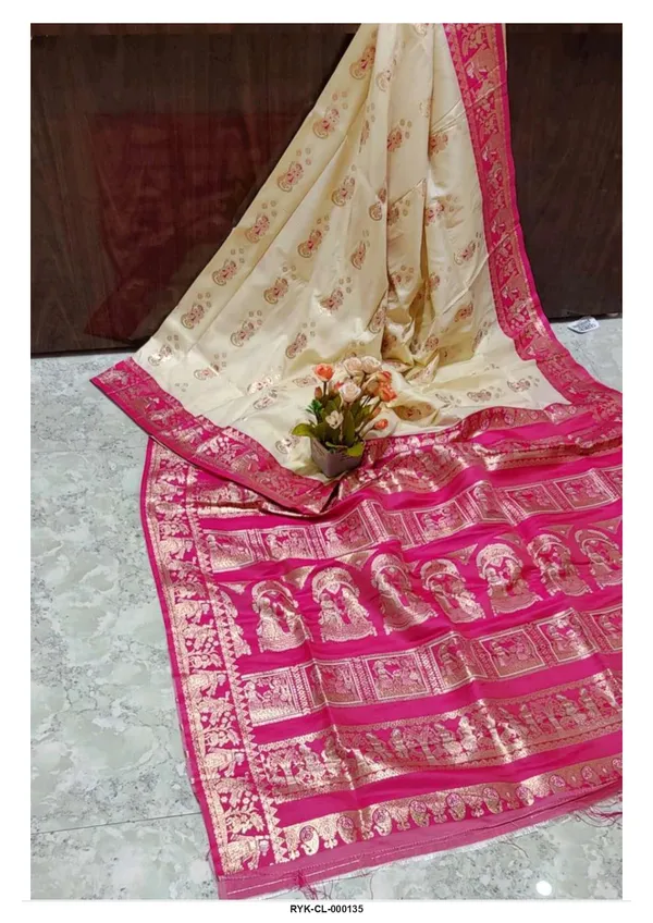 Cream_Silk_Traditional_Saree_for_Women