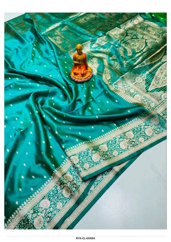 Teal_Silk_Woven_Saree_for_Women