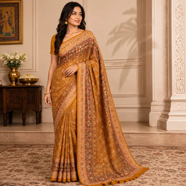 Mustard_Silk_Paisley_Floral_Printed_Saree_For_Women