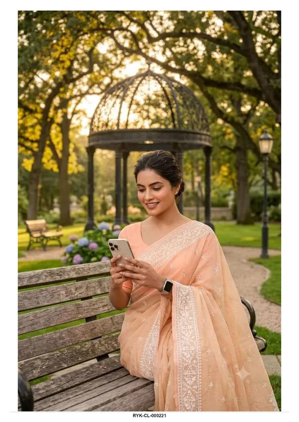 Peach_Embroidered_Saree_for_Women