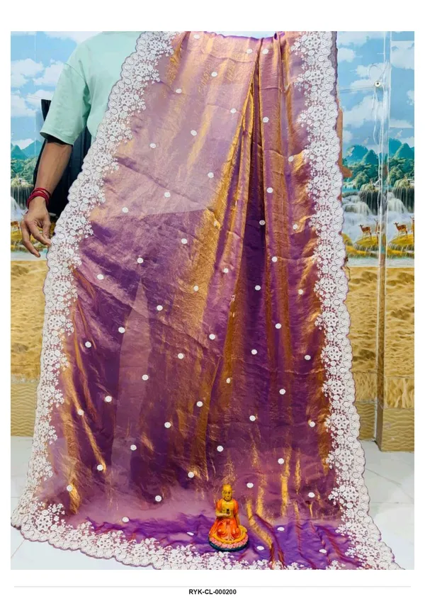 Purple_Sheer_Lace_Border_Saree_for_Women