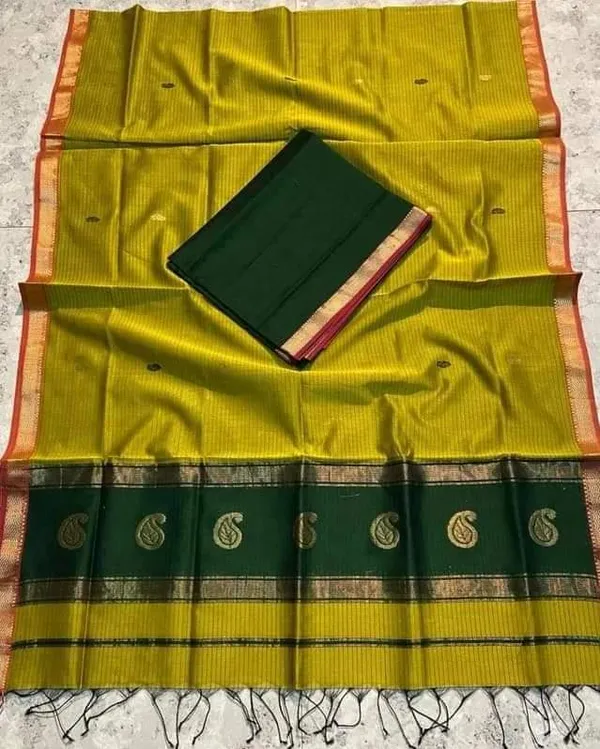 Mustard_Green_Woven_Traditional_Saree_for_Women
