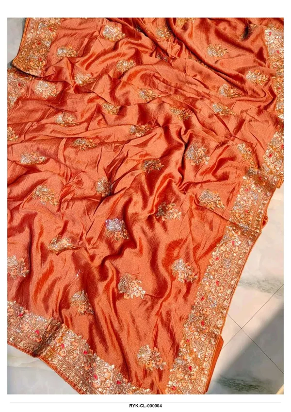 Orange_Embroidered_Saree_for_Women