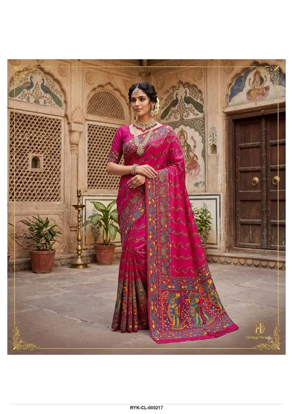Pink_Traditional_Printed_Saree_for_Women