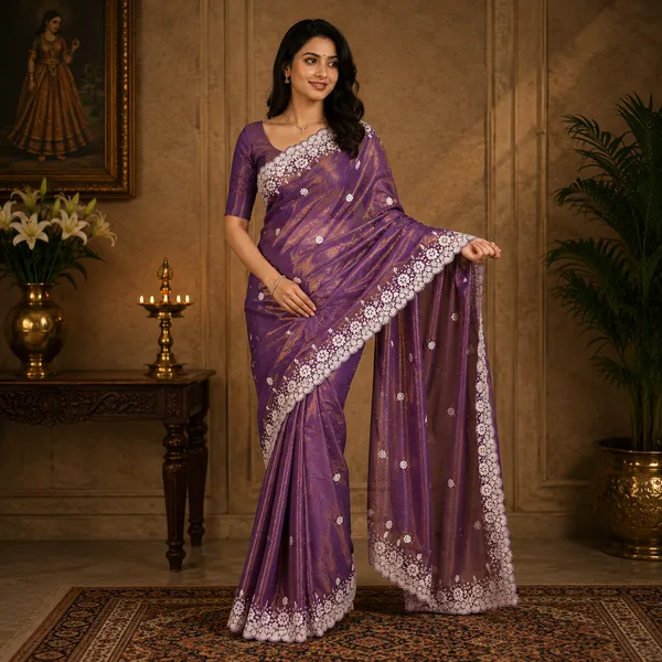 Purple_Silk_Lace_Border_Saree_For_Women