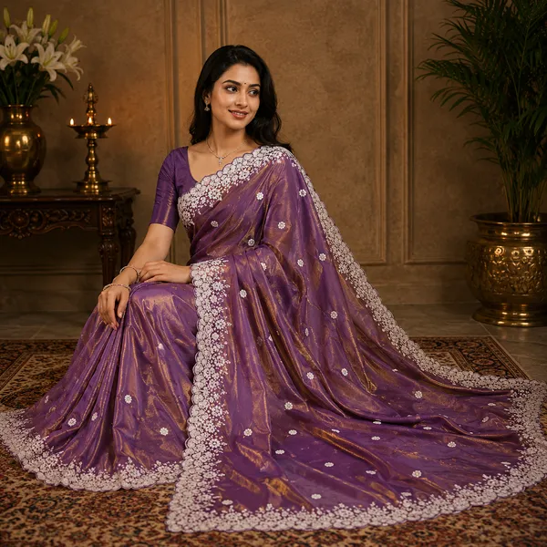 Purple_Silk_Lace_Border_Saree_For_Women