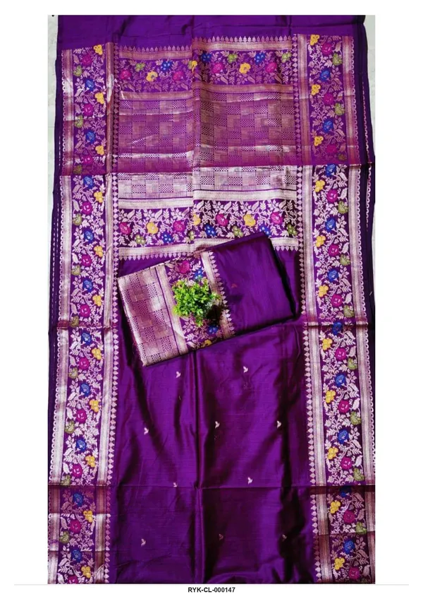 Purple_Woven_Floral_Saree_For_Women