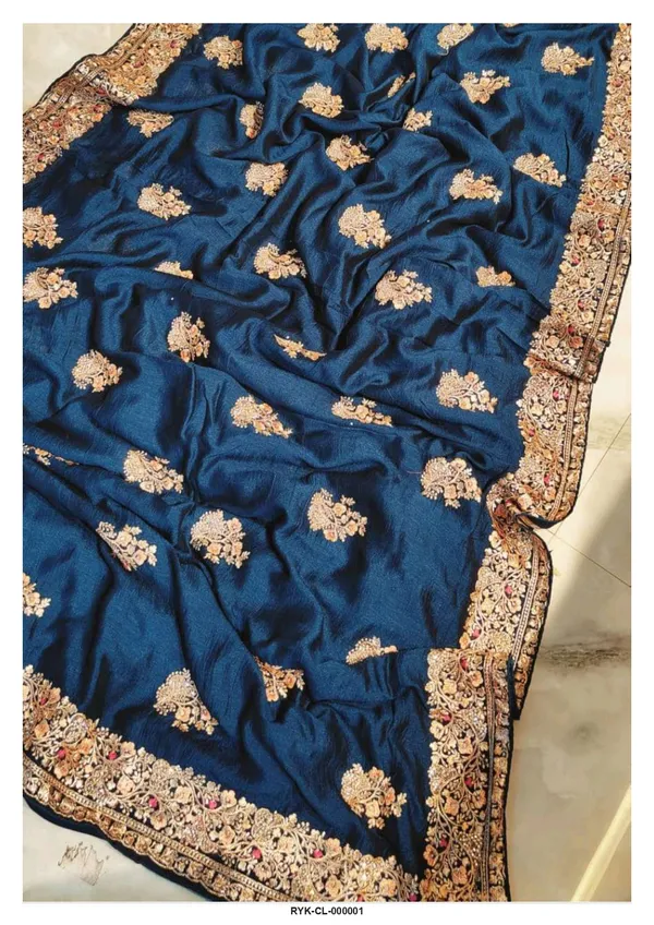 Blue_Embroidered_Saree_for_Women