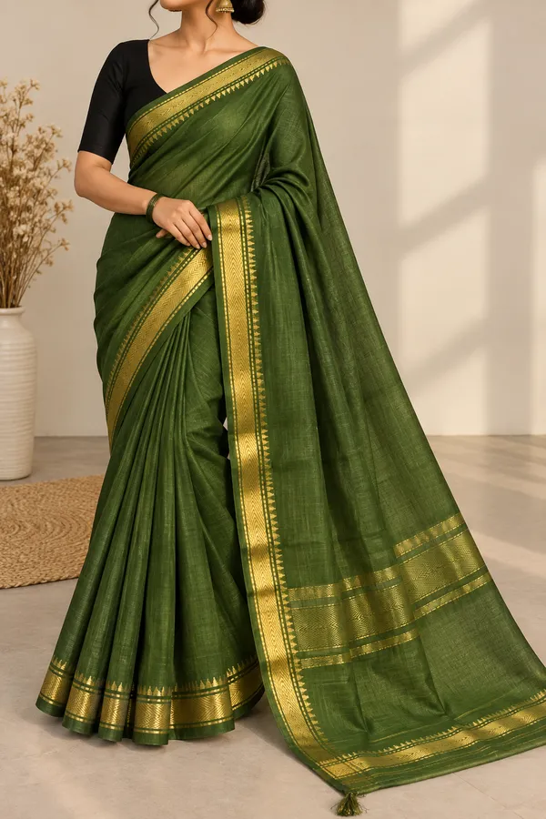 Green_Cotton_Traditional_Saree_for_Women