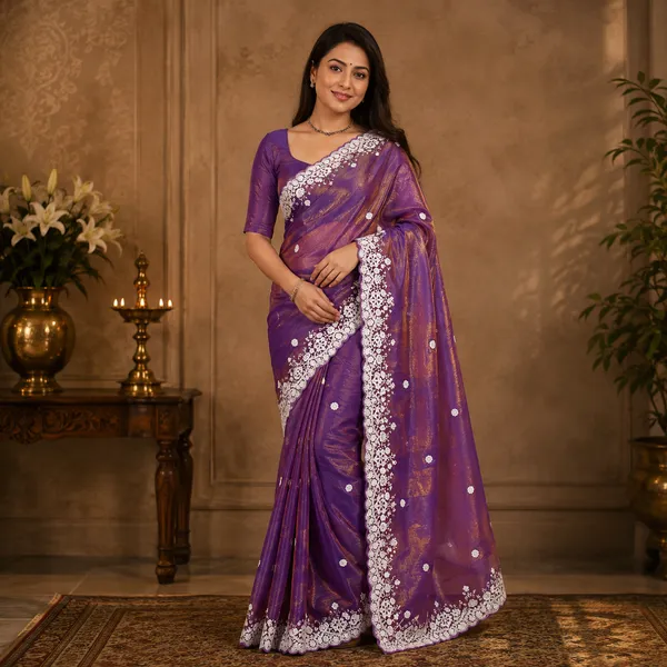 Purple_Silk_Floral_Lace_Border_Saree_For_Women
