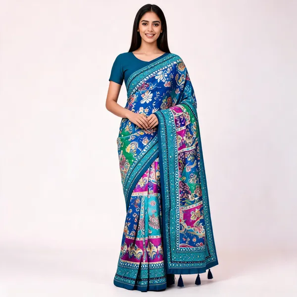 Blue_Silk_Multicolour_Paisley_Printed_Saree_For_Women