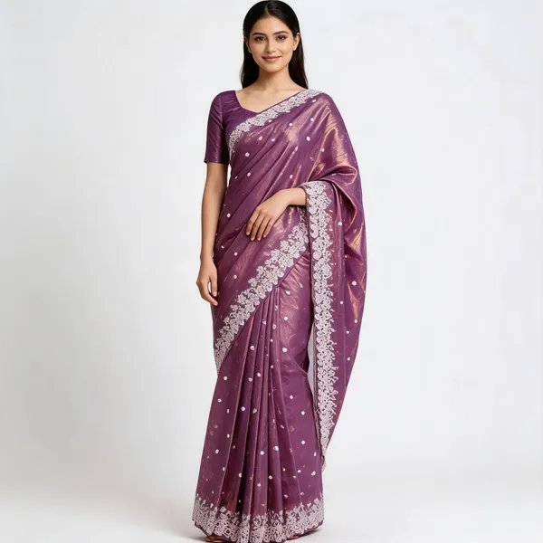 Purple_Silk_Lace_Border_Saree_For_Women