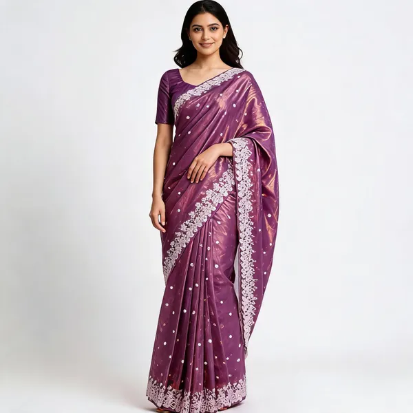Purple_Silk_Lace_Border_Saree_For_Women