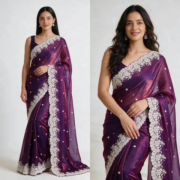 Purple_Silk_Sheer_Lace_Embellished_Saree_For_Women