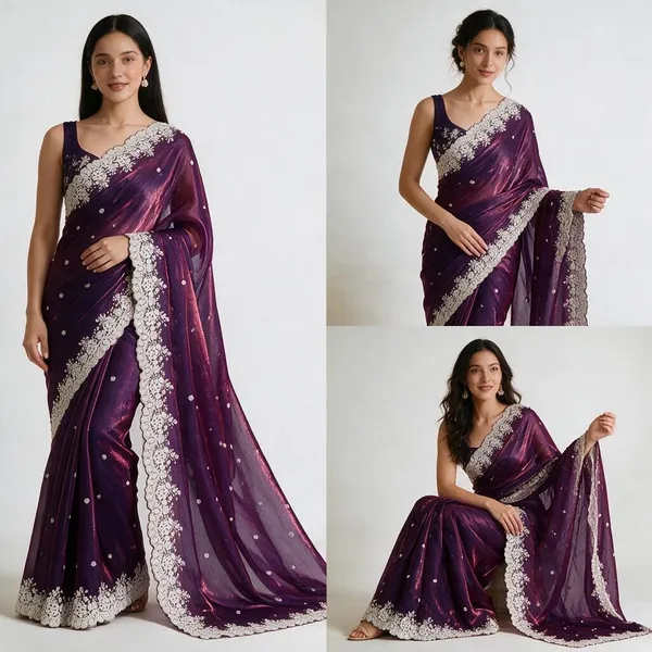 Purple_Silk_Sheer_Lace_Embellished_Saree_For_Women
