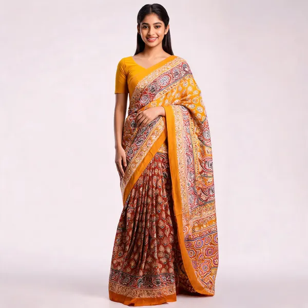 Mustard_Silk_Paisley_Floral_Printed_Saree_For_Women