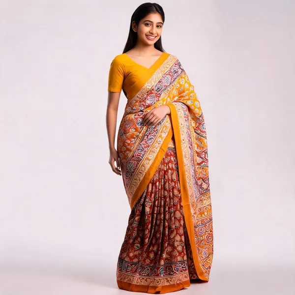 Mustard_Silk_Paisley_Floral_Printed_Saree_For_Women
