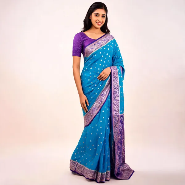 Blue_Silk_Traditional_Saree_For_Women