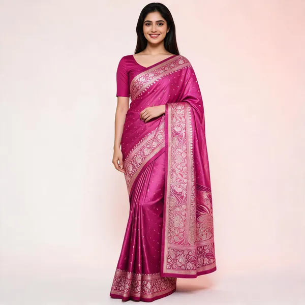 Magenta_Silk_Floral_Paisley_Saree_For_Women