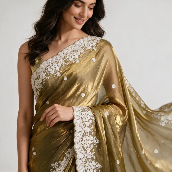 Olive_Silk_Floral_Lace_Border_Saree_For_Women
