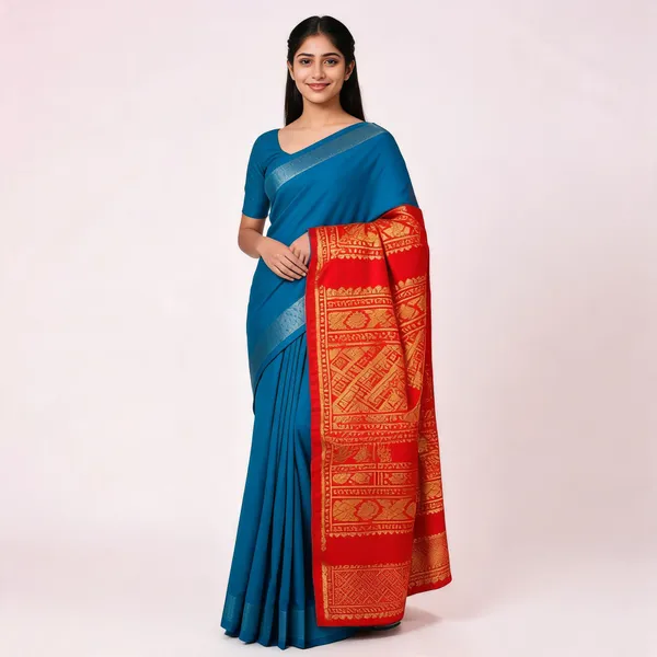 Red_Silk_Woven_Traditional_Saree_For_Women