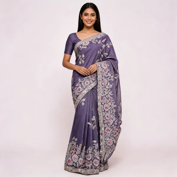 Purple_Silk_Embroidered_Saree_For_Women