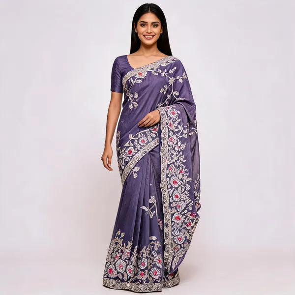 Purple_Silk_Embroidered_Saree_For_Women