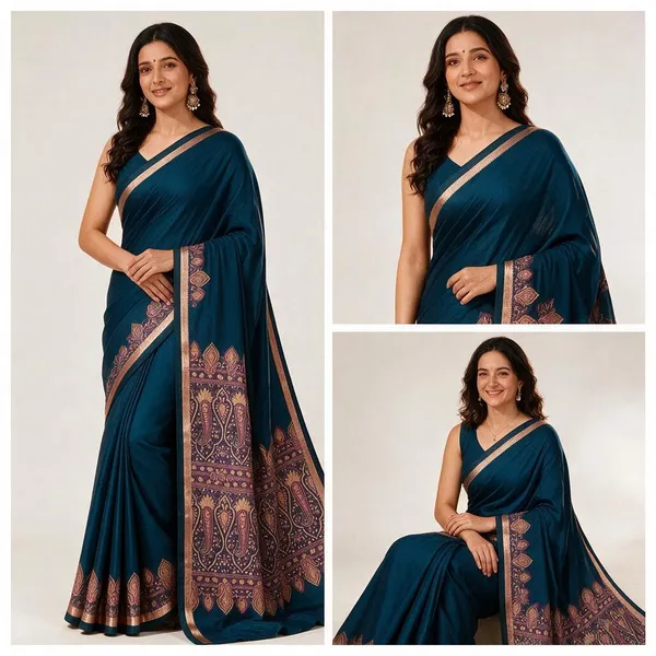 Blue_Silk_Paisley_Woven_Saree_For_Women