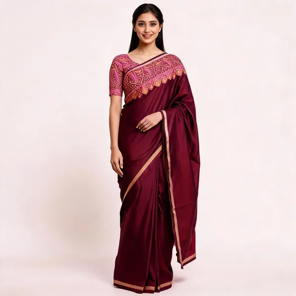 Maroon_Silk_Paisley_Woven_Saree_For_Women