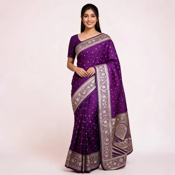 Purple_Silk_Zari_Metallic_Motif_Saree_For_Women
