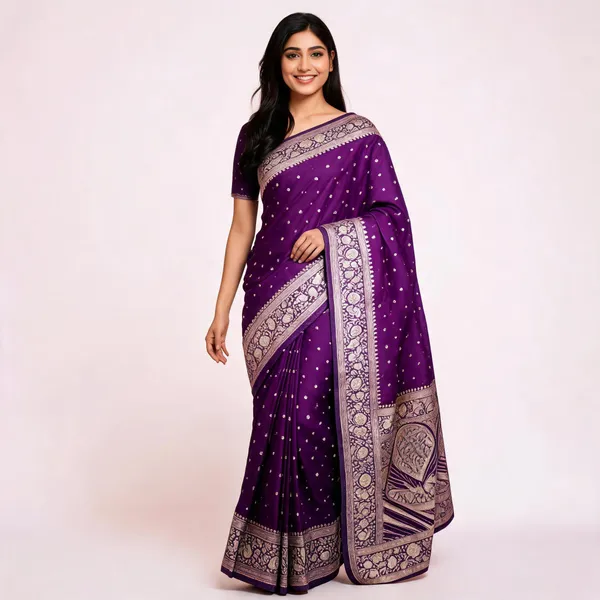 Purple_Silk_Zari_Metallic_Motif_Saree_For_Women