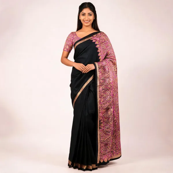 Black_Silk_Embroidered_Saree_For_Women