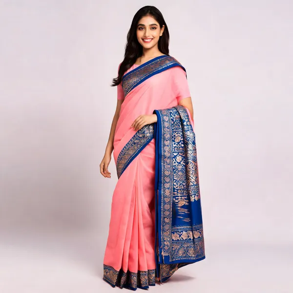 Pink_Silk_Traditional_Woven_Saree_For_Women