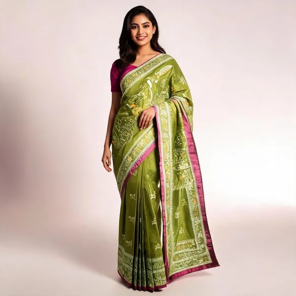 Green_Silk_Printed_Saree_For_Women
