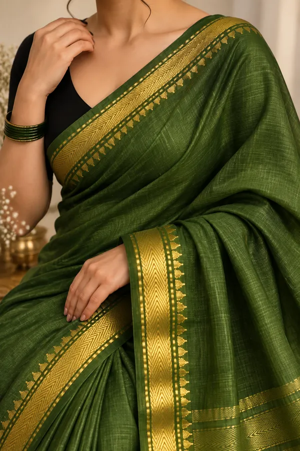 Green_Cotton_Traditional_Saree_for_Women