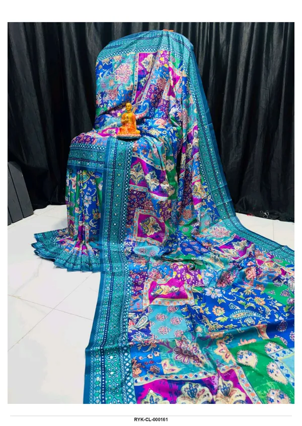 Blue_Multicolour_Printed_Saree_for_Women