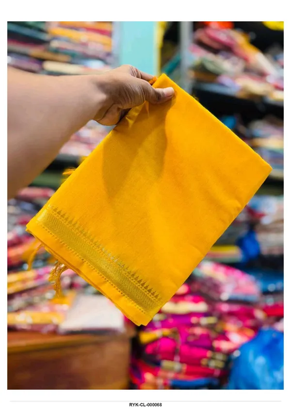 Yellow_Woven_Border_Saree_For_Women