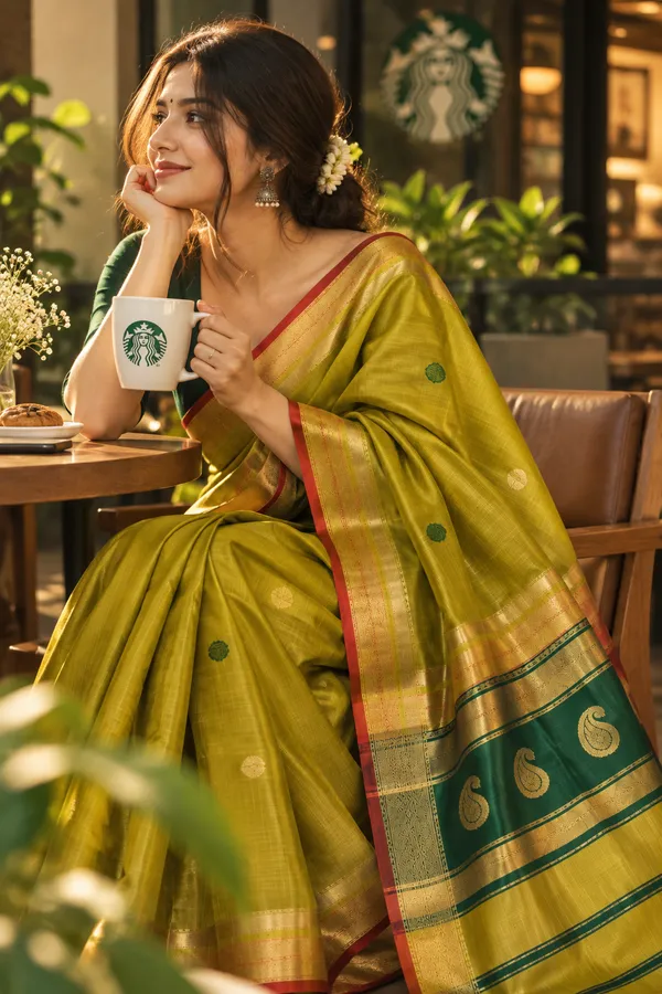 Mustard_Green_Woven_Traditional_Saree_for_Women