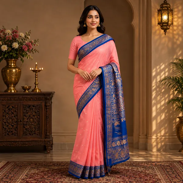 Pink_Silk_Traditional_Woven_Saree_For_Women